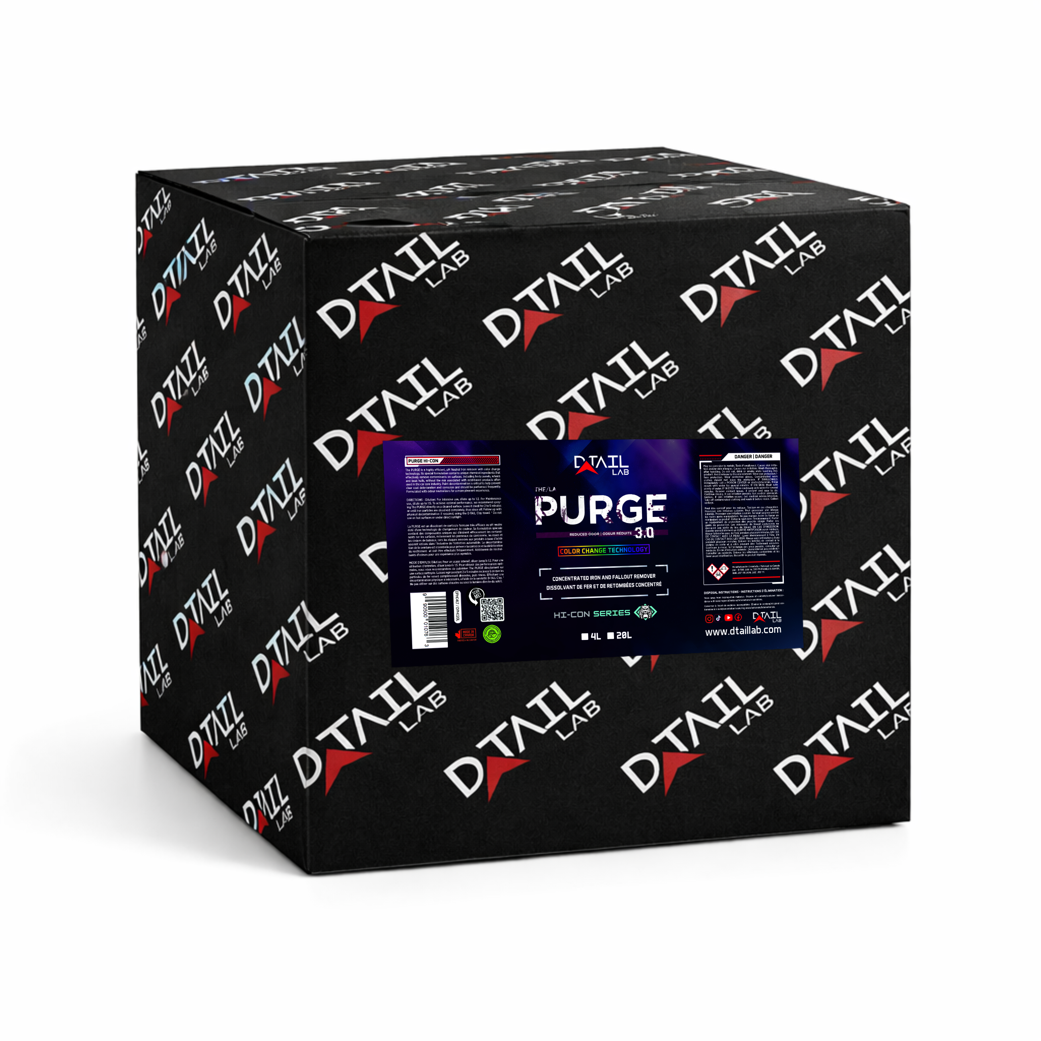 CASE of 4 - PURGE pH Neutral Iron and Fallout Remover - HI-Con Series - PAINT DECONTAMINATION - D-Tail Lab