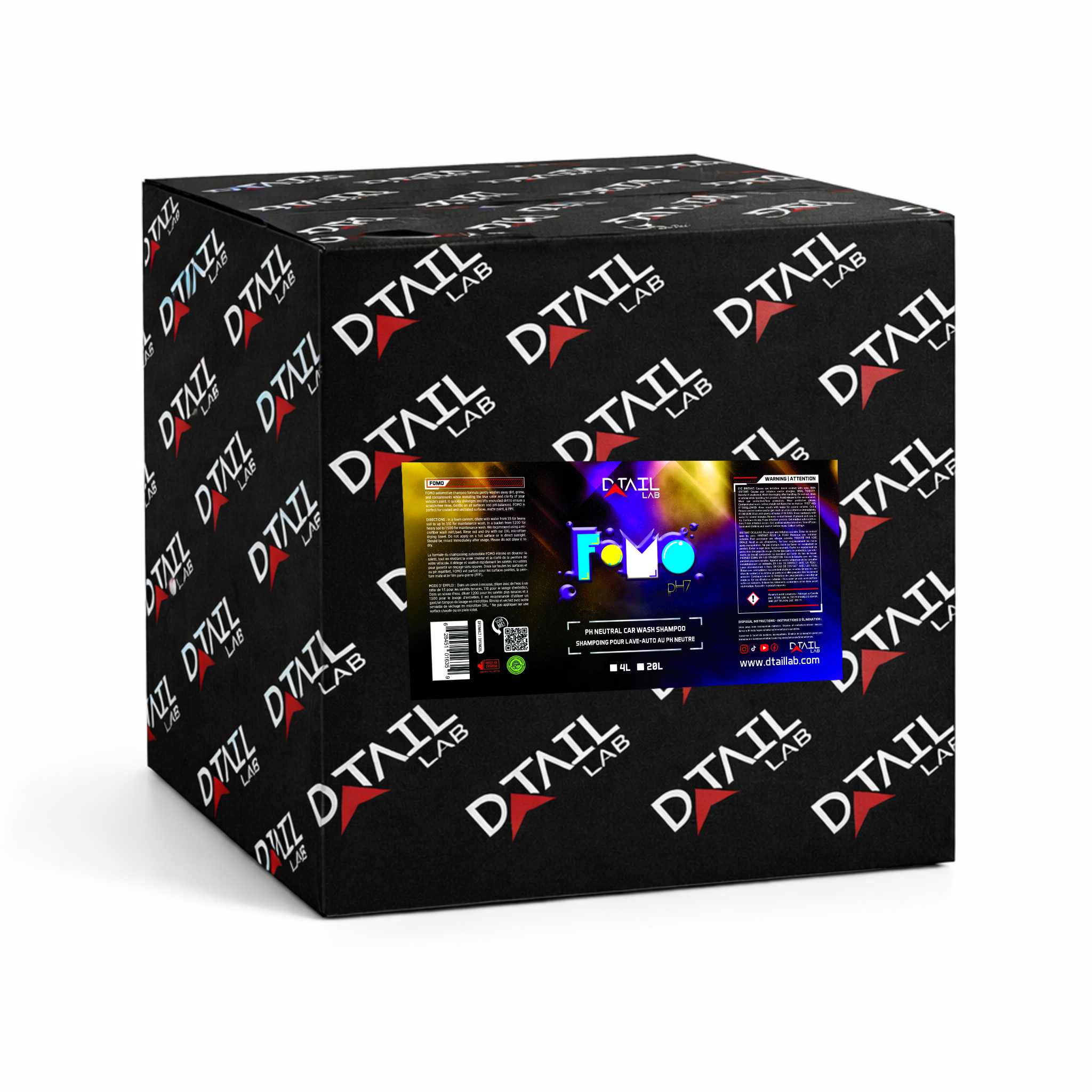 CASE of 4x4L - FOMO pH Neutral Car Wash Shampoo - SOAPS & SHAMPOOS - D-Tail Lab