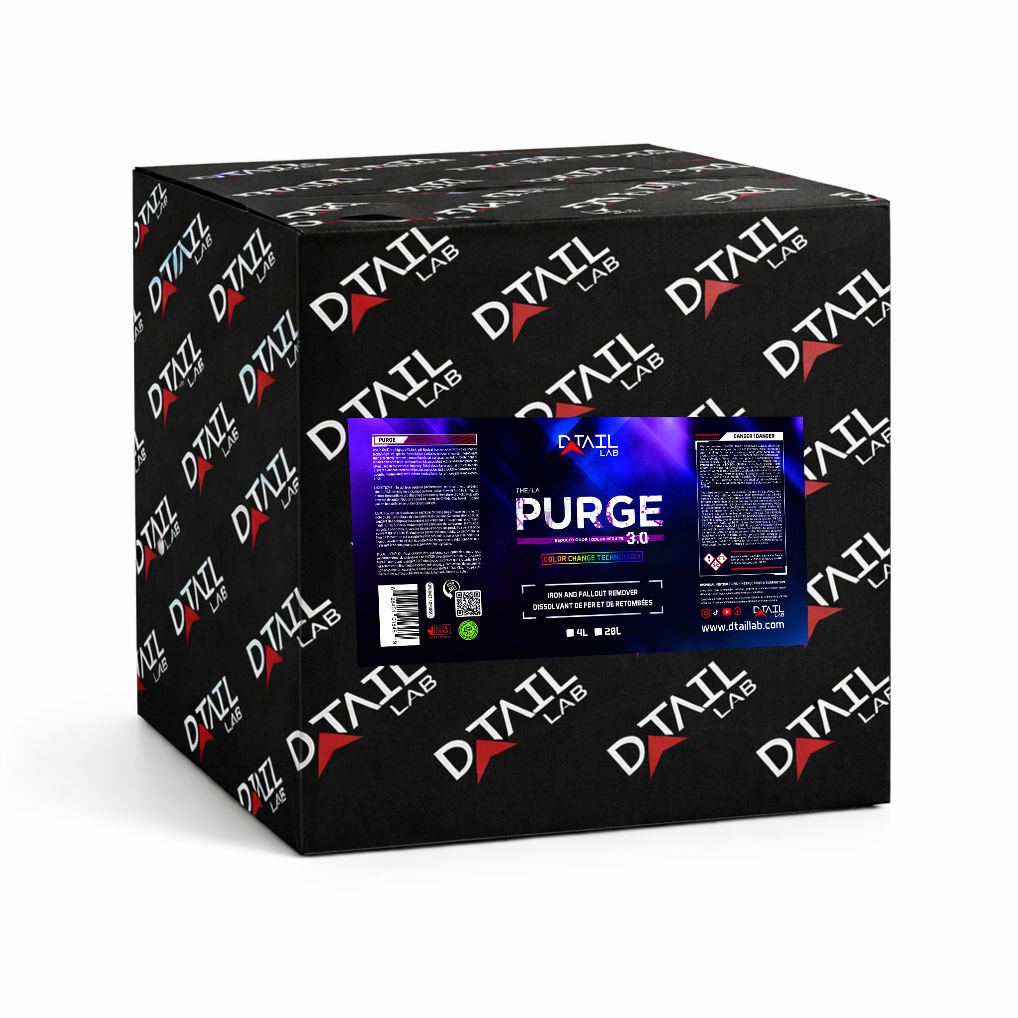 CASE of 4x4L - PURGE pH Neutral Iron and Fallout Remover - PAINT DECONTAMINATION - D-Tail Lab