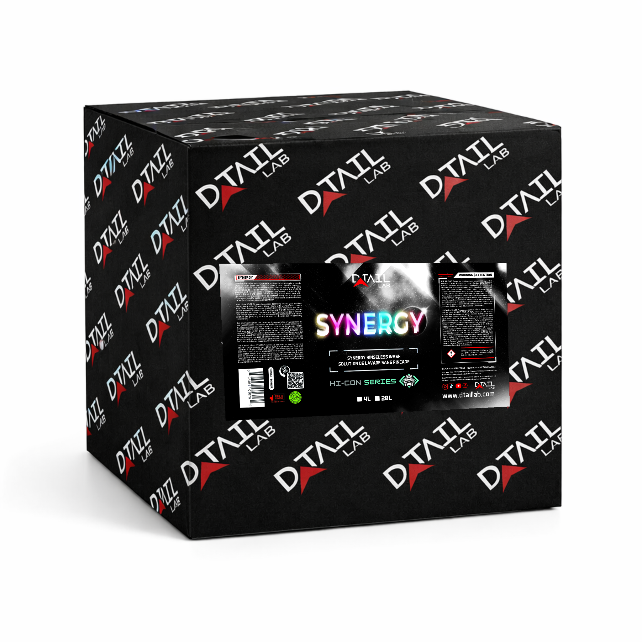 4L - SYNERGY Rinseless Wash Concentrate - HI-Con Series — rinseless wash concentrate, professional bulk case | D-TAIL LAB