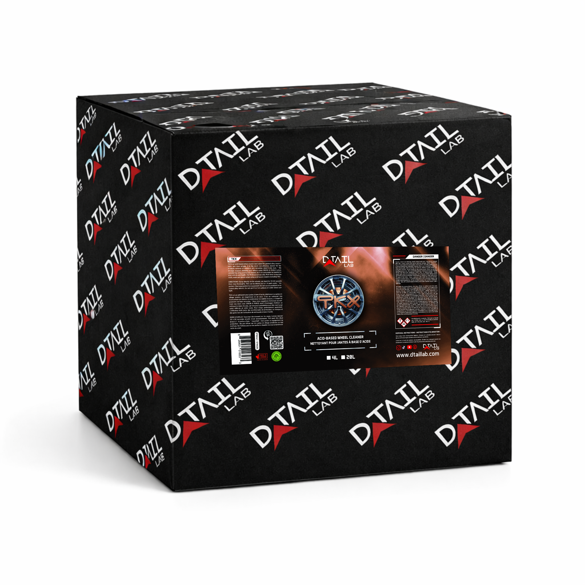 4L - TKX Acid-based Wheel Cleaner — acid-based wheel cleaner, professional bulk case | D-TAIL LAB