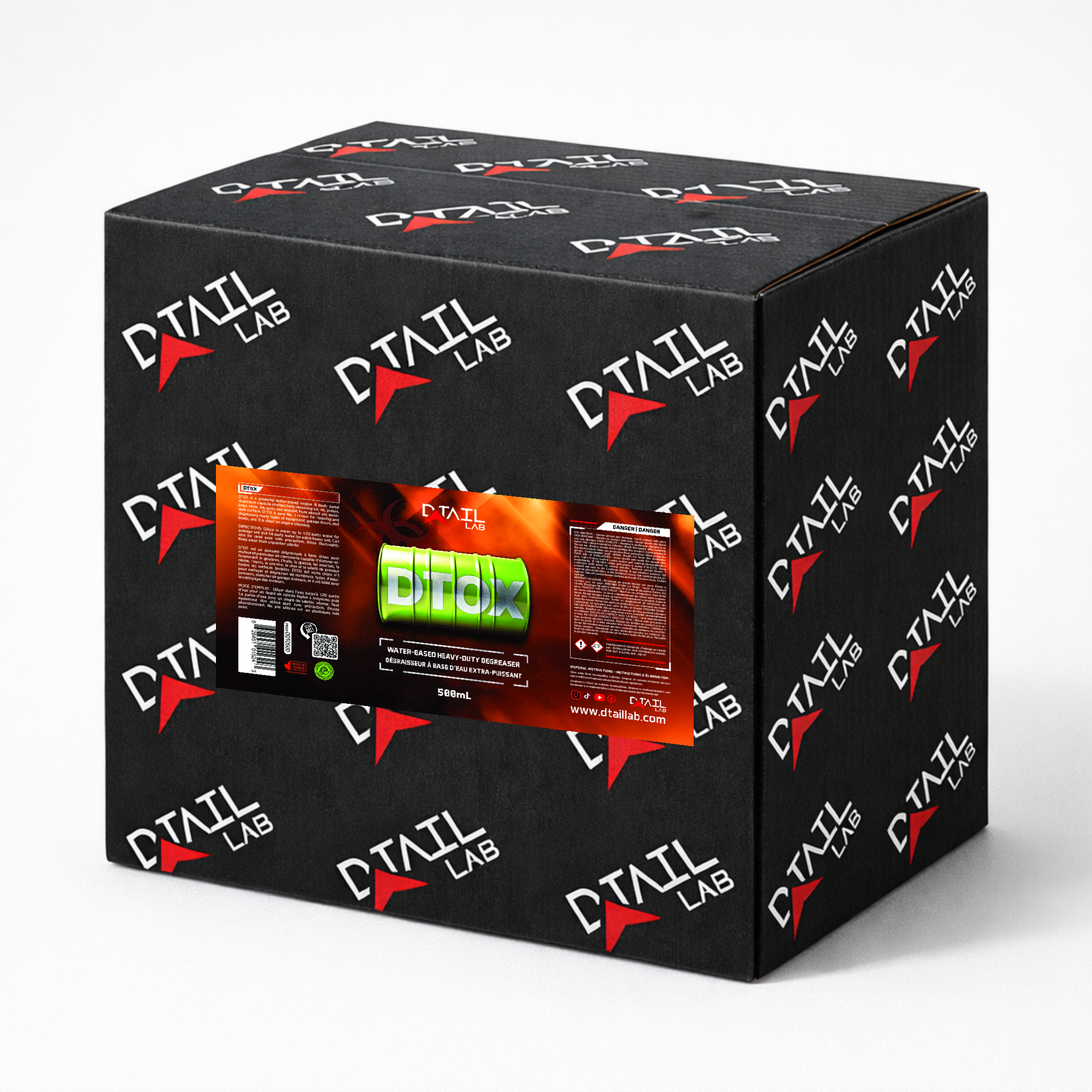500mL - DTOX Heavy-Duty Water-based Degreaser — heavy-duty water-based degreaser, professional bulk case | D-TAIL LAB