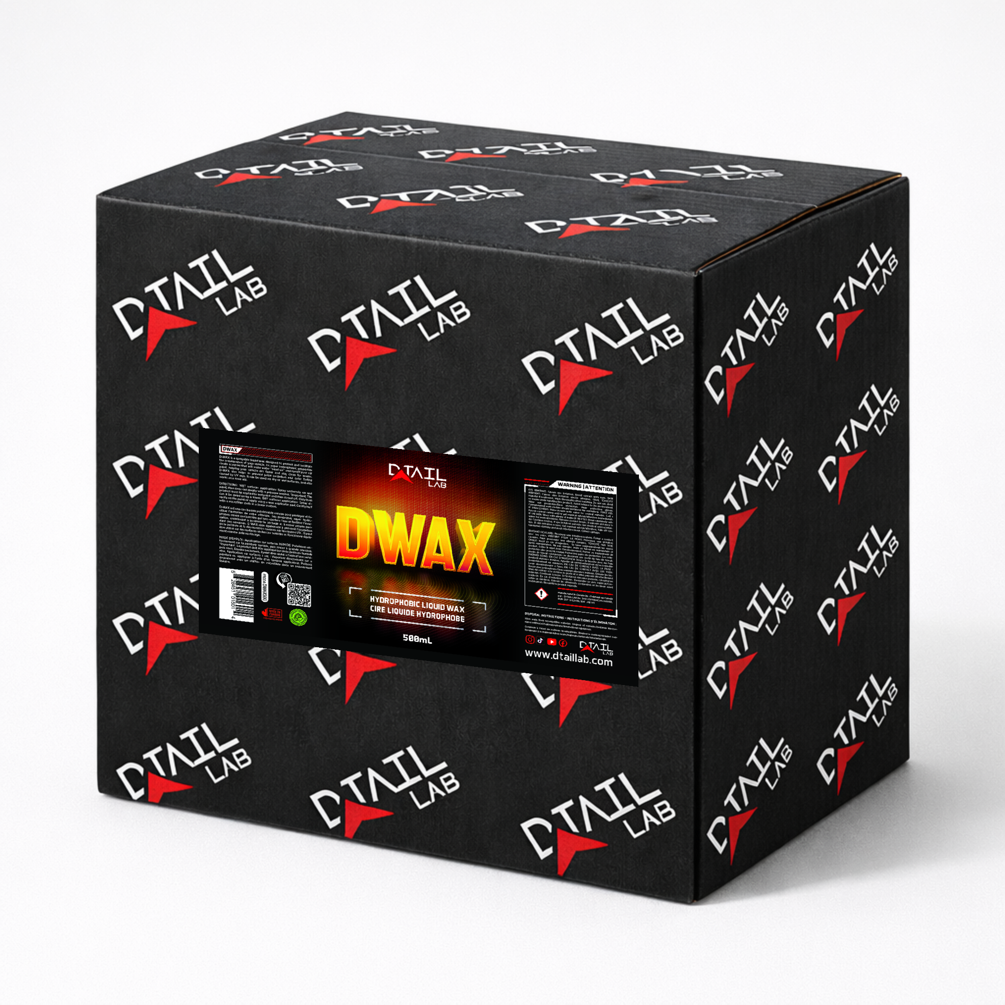 500mL - DWAX Hydrophobic Liquid Wax — hydrophobic liquid wax, professional bulk case | D-TAIL LAB