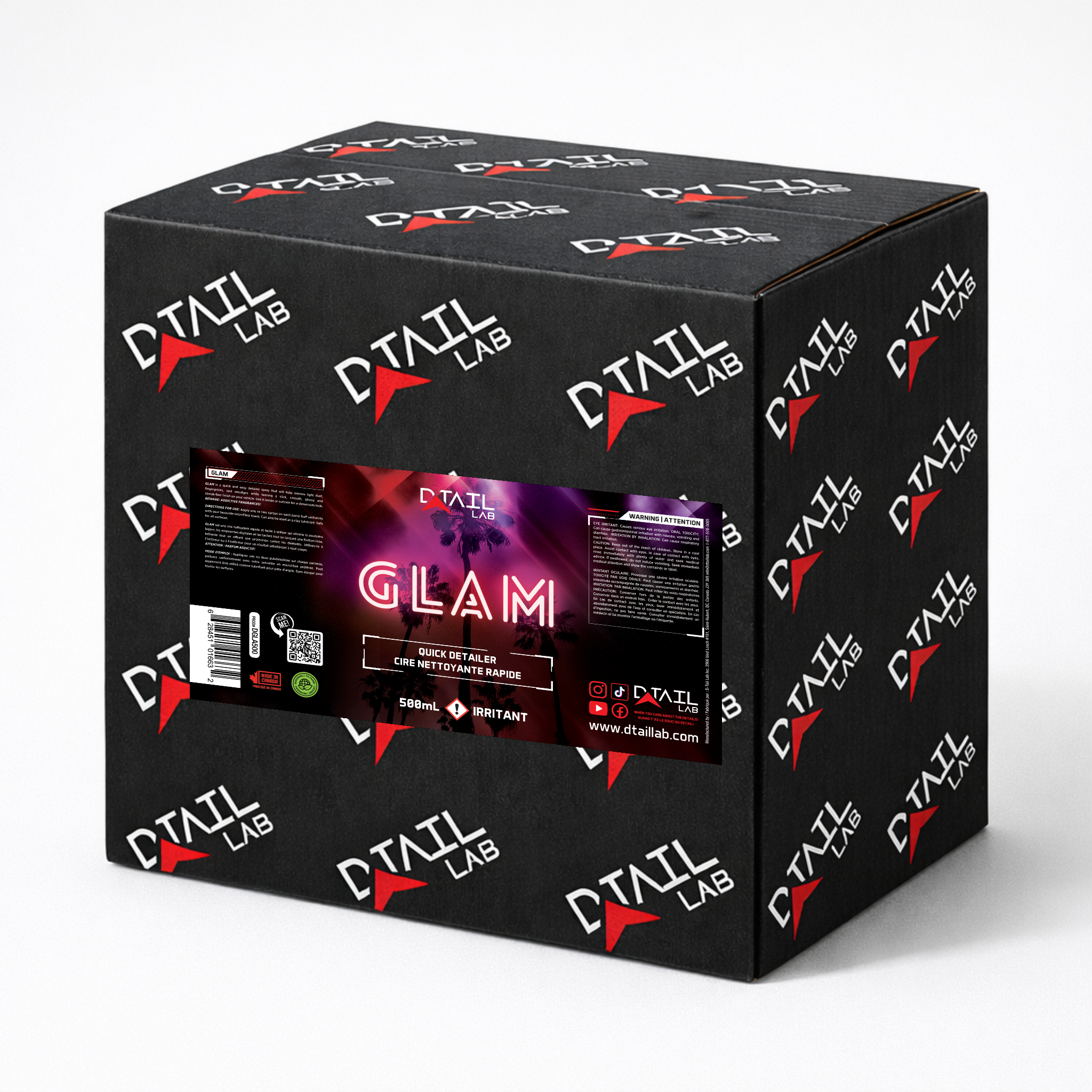 500mL - GLAM — quick wax detailer, professional bulk case | D-TAIL LAB