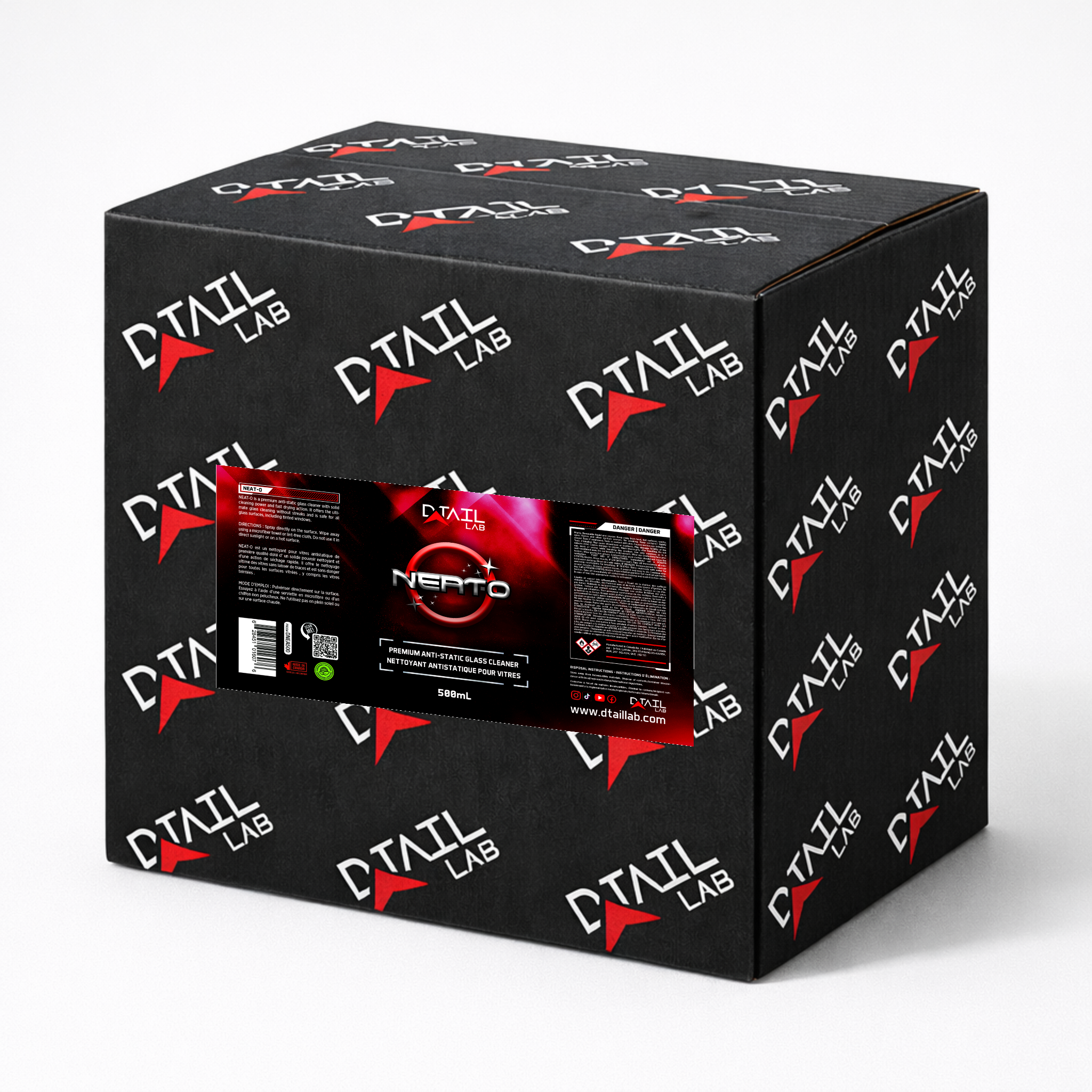 500mL - NEAT-O Premium Anti-Static Glass Cleaner — anti-static glass cleaner, professional bulk case | D-TAIL LAB