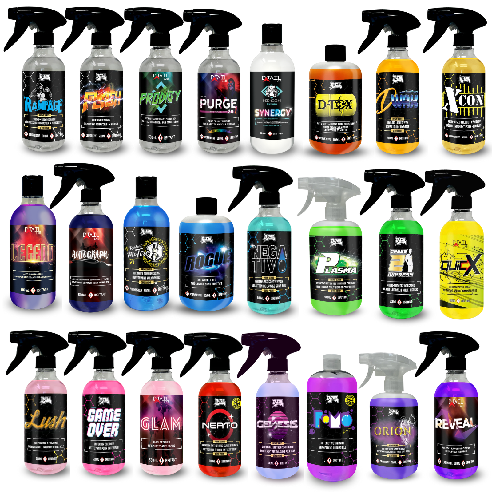 D-TAIL LAB 500-1000 ml sizes chemicals and accessories