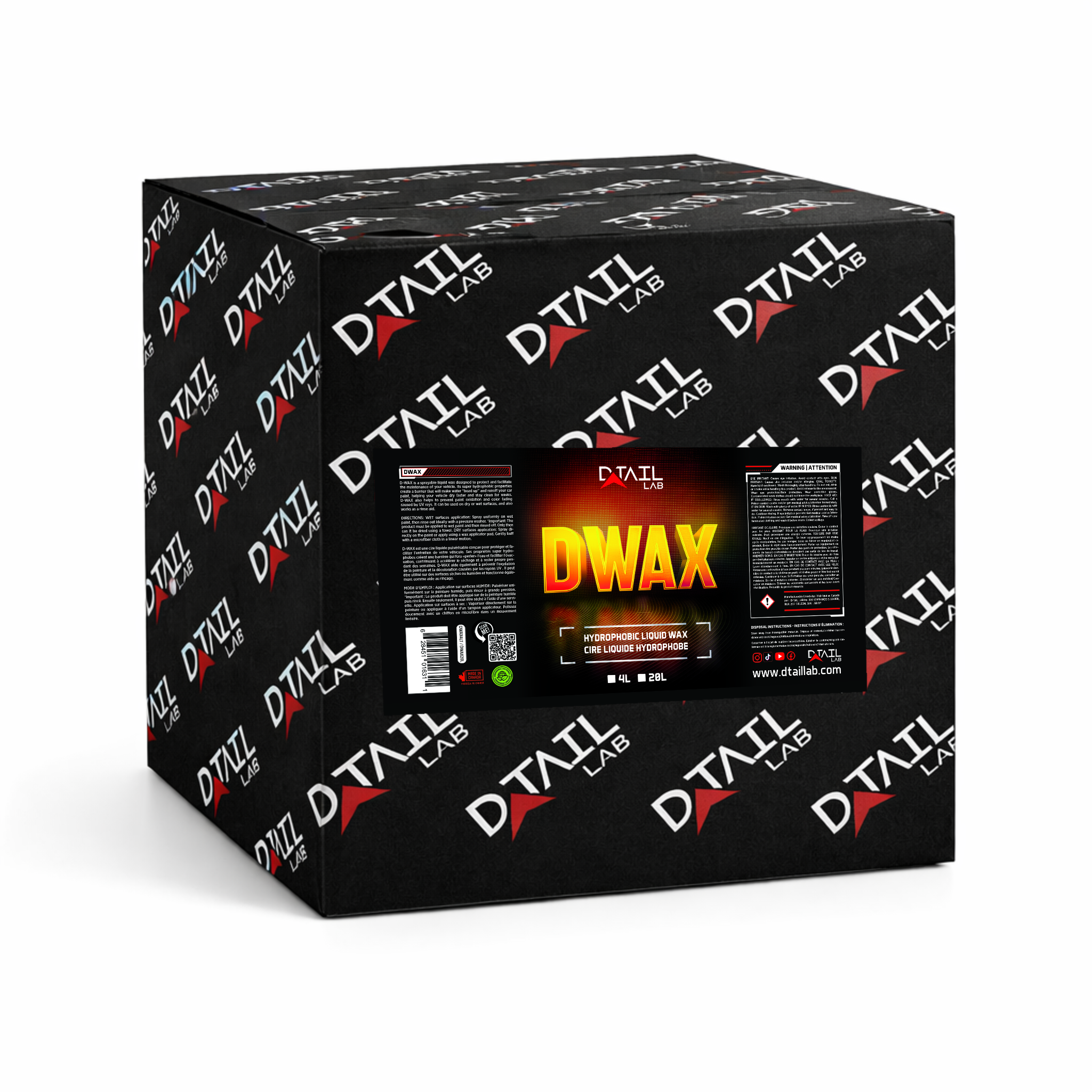 4L - DWAX Hydrophobic Liquid Wax — hydrophobic liquid wax, professional bulk case | D-TAIL LAB