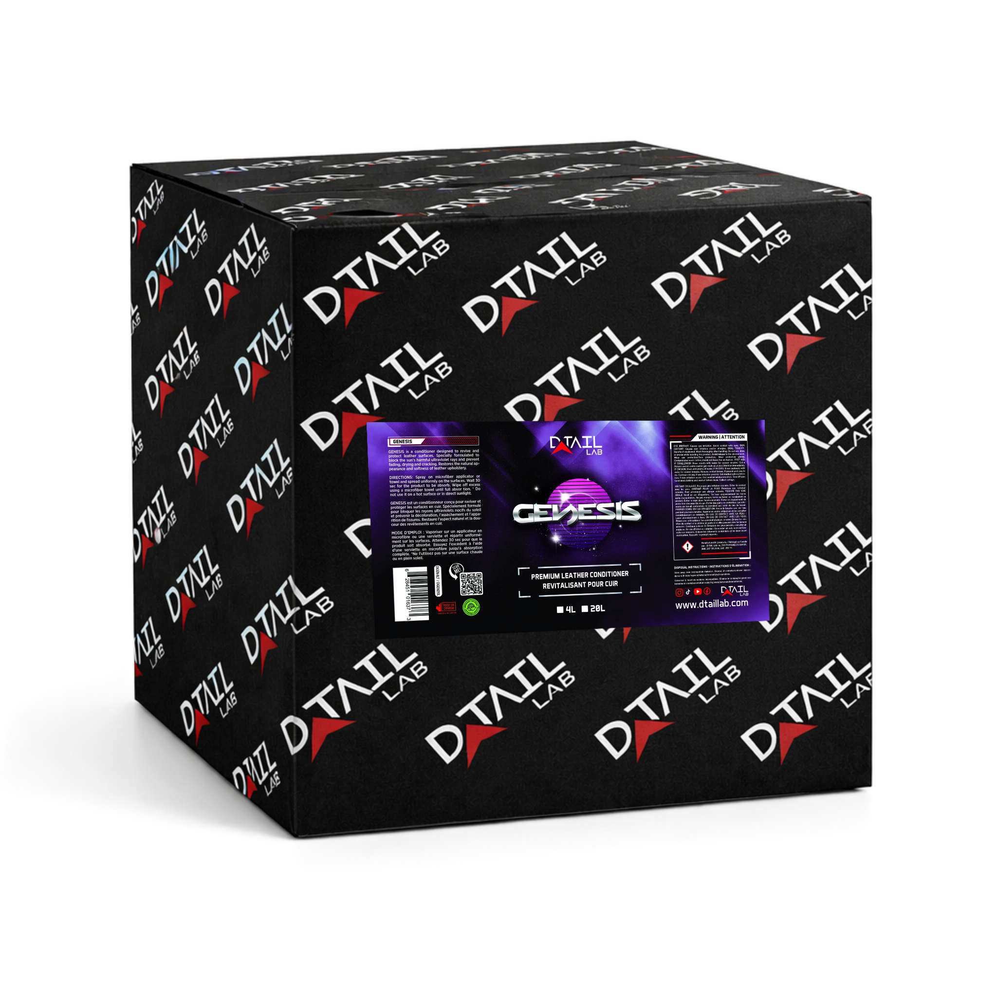 4L - GENESIS Premium Leather Conditioner — premium leather conditioner, professional bulk case | D-TAIL LAB
