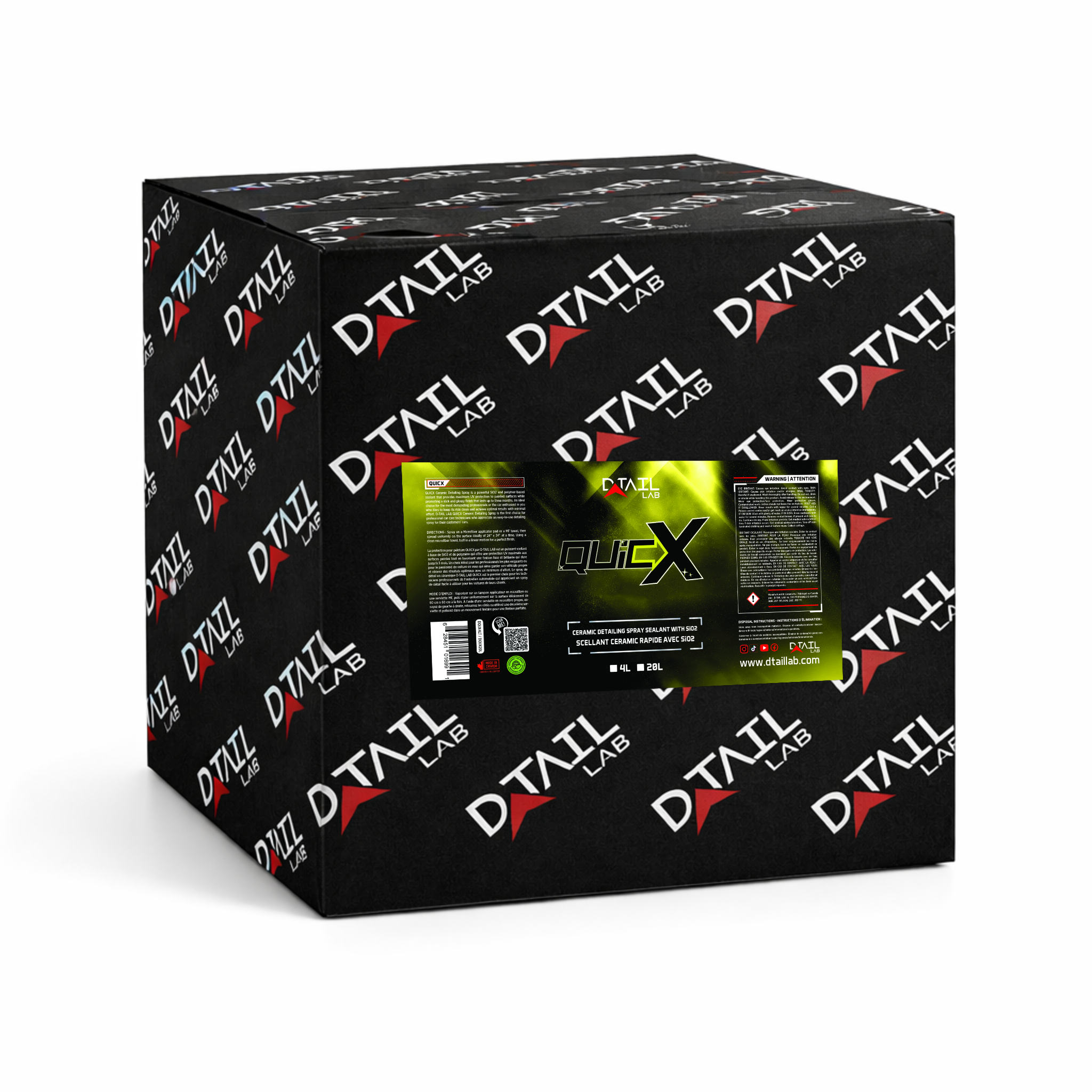 4L - QUICX Ceramic Detailing Spray Sealant with SiO2 — ceramic detailing spray sealant, professional bulk case | D-TAIL LAB