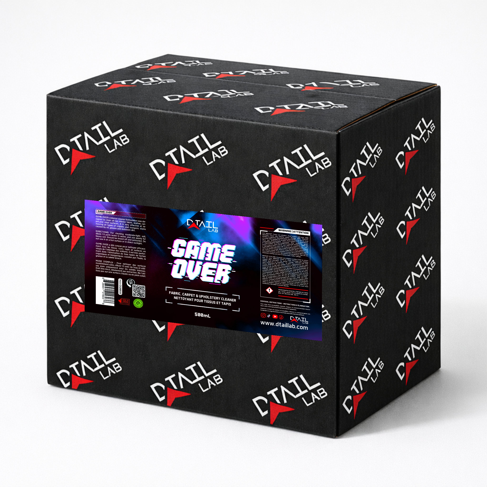 CASE of 6x500mL - GAME OVER Carpet & Upholstery Cleaner - ALL PURPOSE CLEANERS - D-Tail Lab