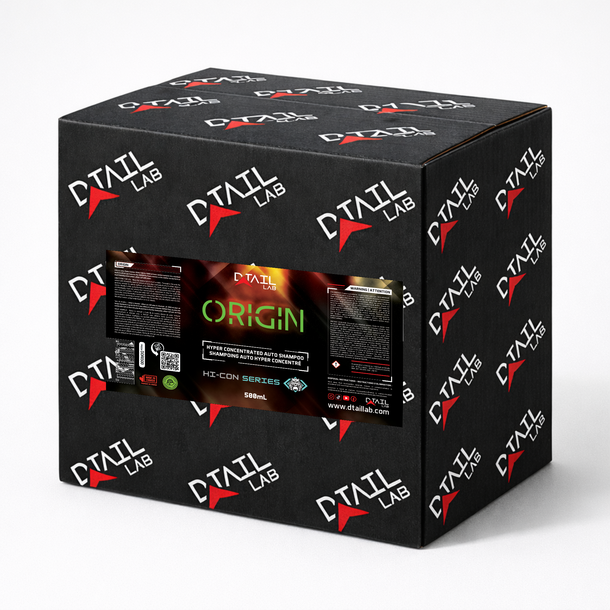 CASE of 6x500mL - ORIGIN Ultimate Shampoo - SOAPS & SHAMPOOS - D-Tail Lab