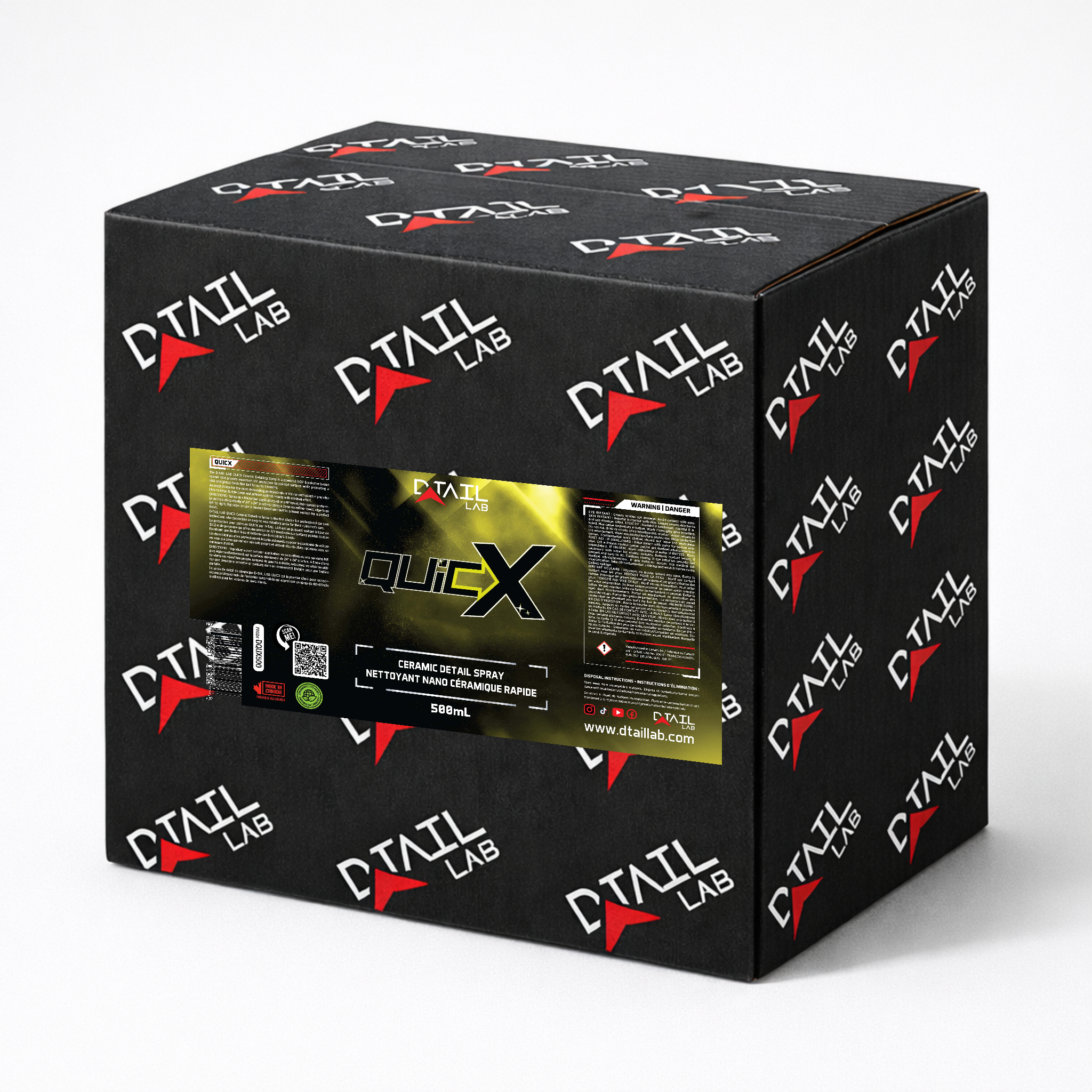 CASE of 6x500mL - QUICX Ceramic Detailing Spray Sealant with SiO2 - PAINT PROTECTION & WAX - D-Tail Lab