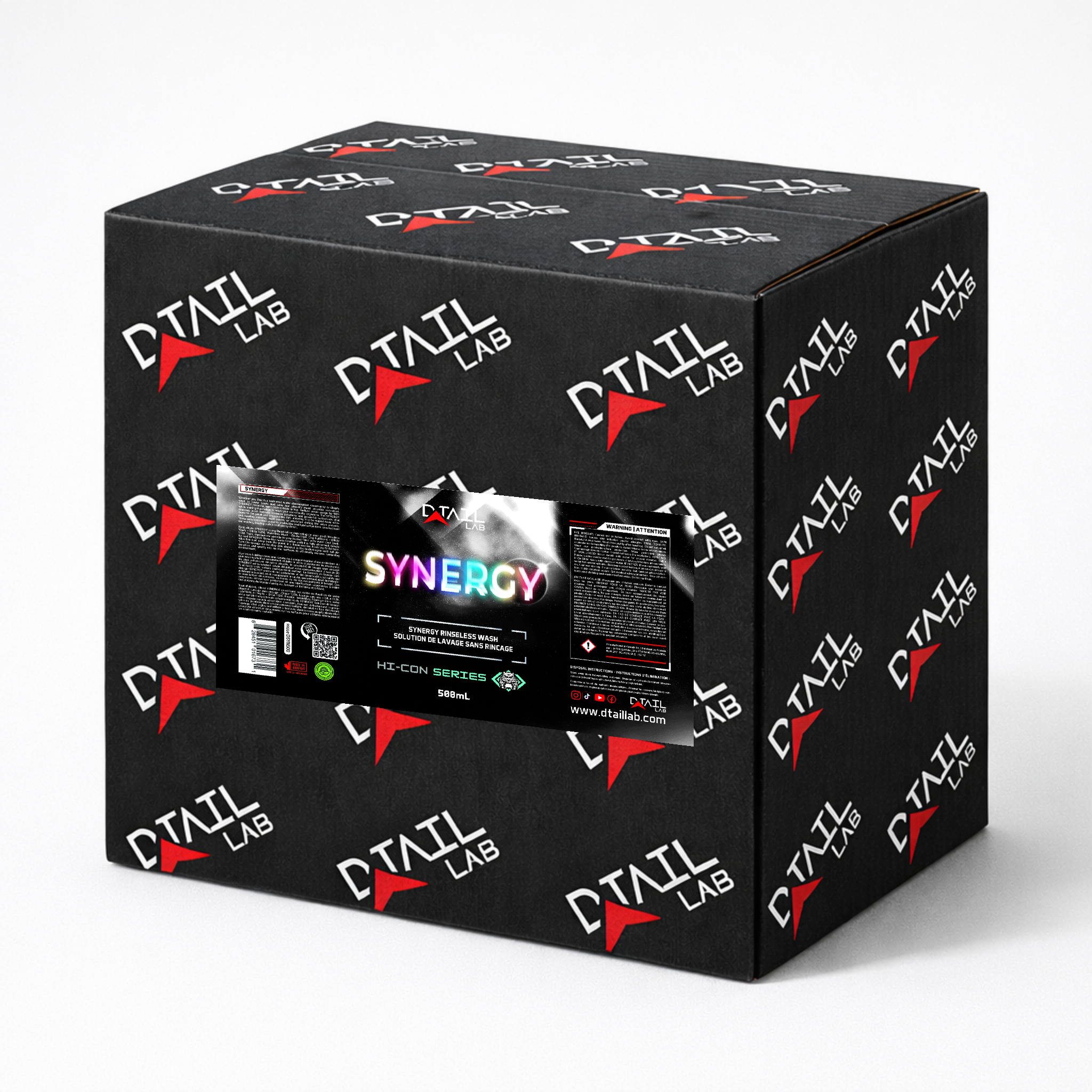 CASE of 6x500mL - SYNERGY Rinseless Wash Concentrate - HI-Con Series - RINSE LESS & WATER LESS - D-Tail Lab