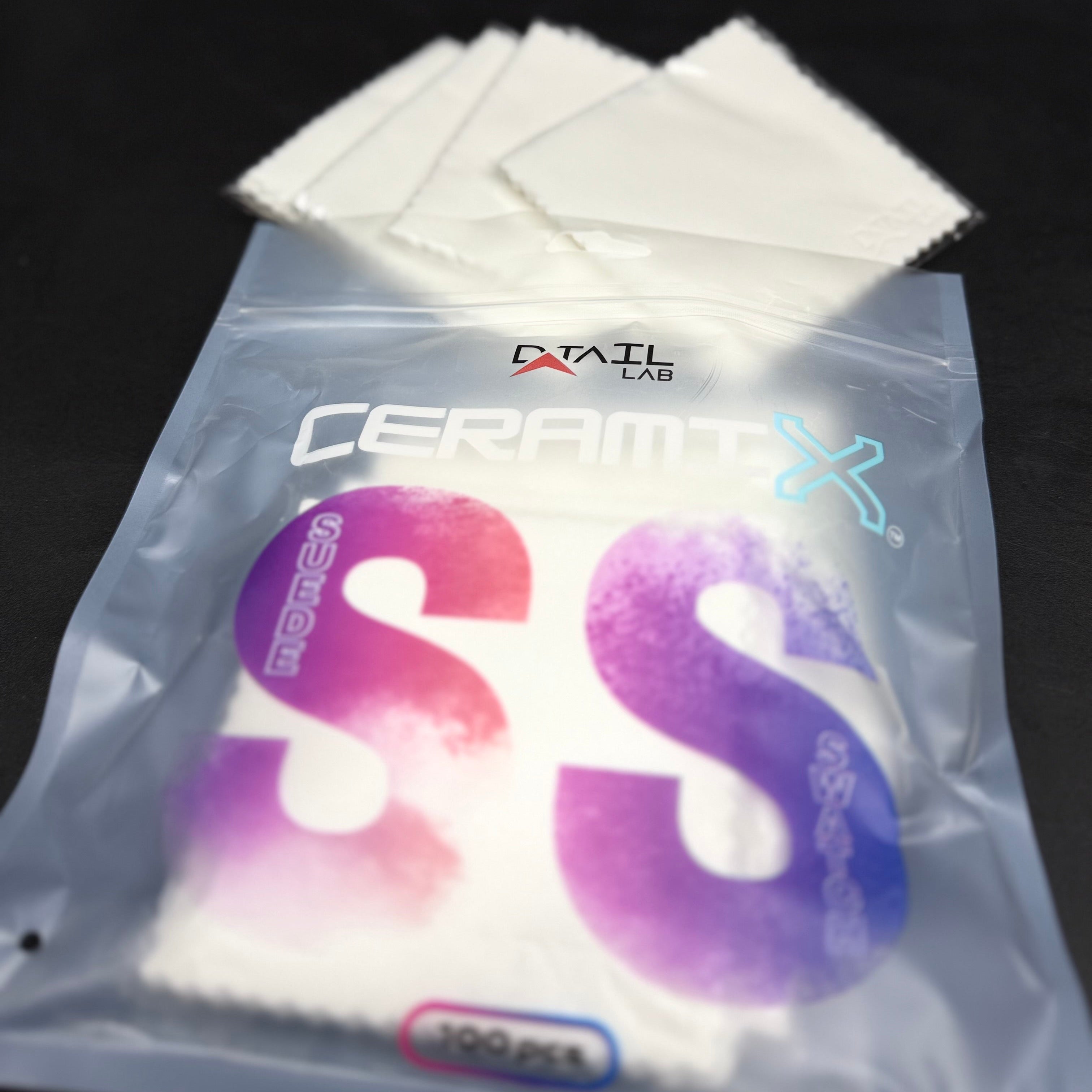 CERAMI-X Microfiber Micro-suede Swatches for Ceramic Coating - pack of 100 - MICROFIBER, CHAMOIS AND OTHER TOWELS - D-Tail Lab