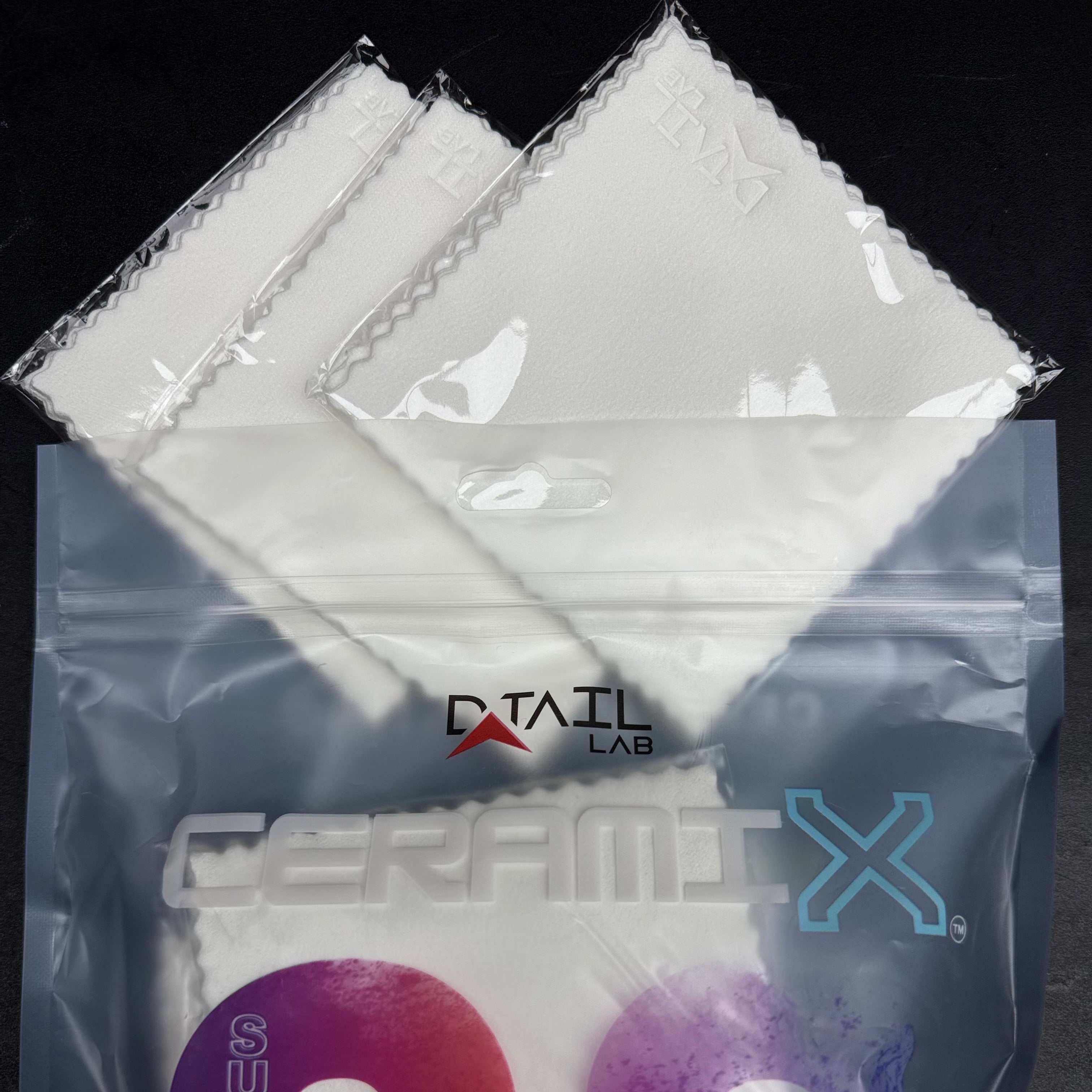 CERAMI-X Microfiber Micro-suede Swatches for Ceramic Coating - pack of 100 - MICROFIBER, CHAMOIS AND OTHER TOWELS - D-Tail Lab