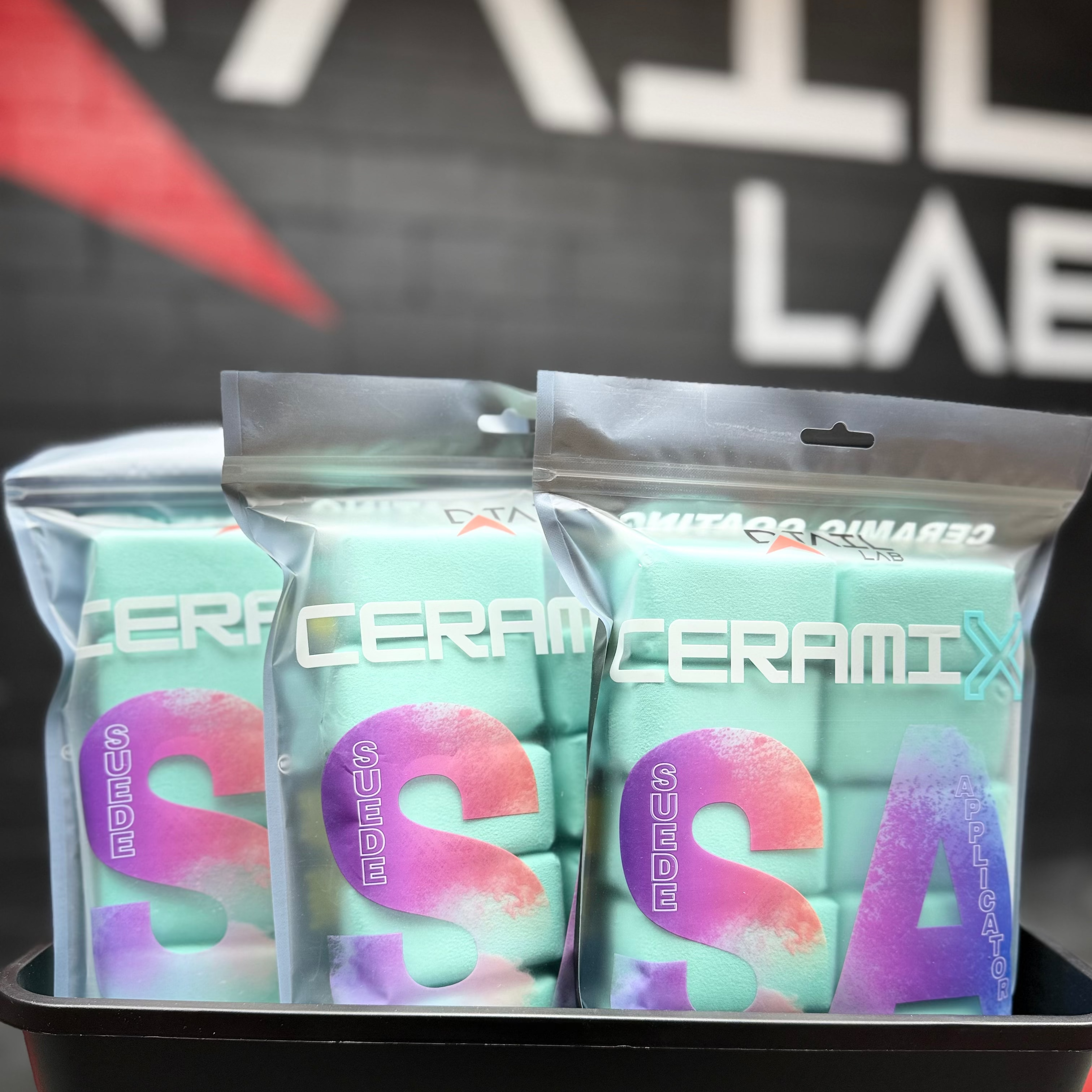 CERAMI-X Mini Microfiber Coating Applicator Sponge w/ Plastic Barrier - 10PCS - MICROFIBER, CHAMOIS AND OTHER TOWELS - D-Tail Lab