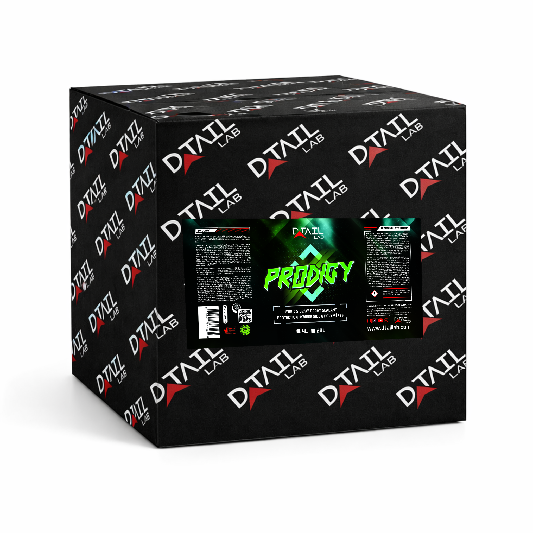CASE of 4x4L - PRODIGY - Hybrid SiO2 Wet Coat Sealant