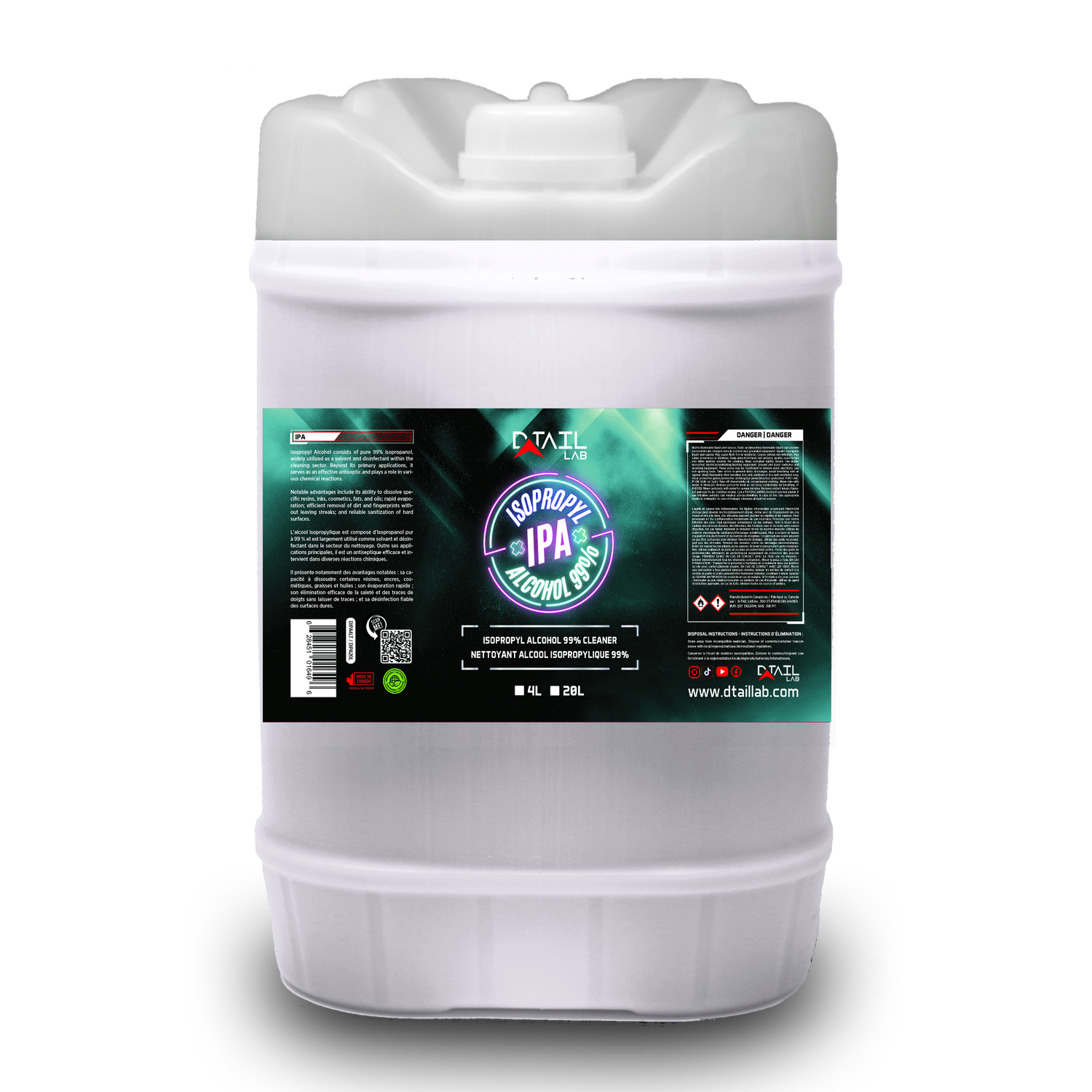 IPA 99% Isopropyl Alcohol — Panel Wipe | D-TAIL LAB