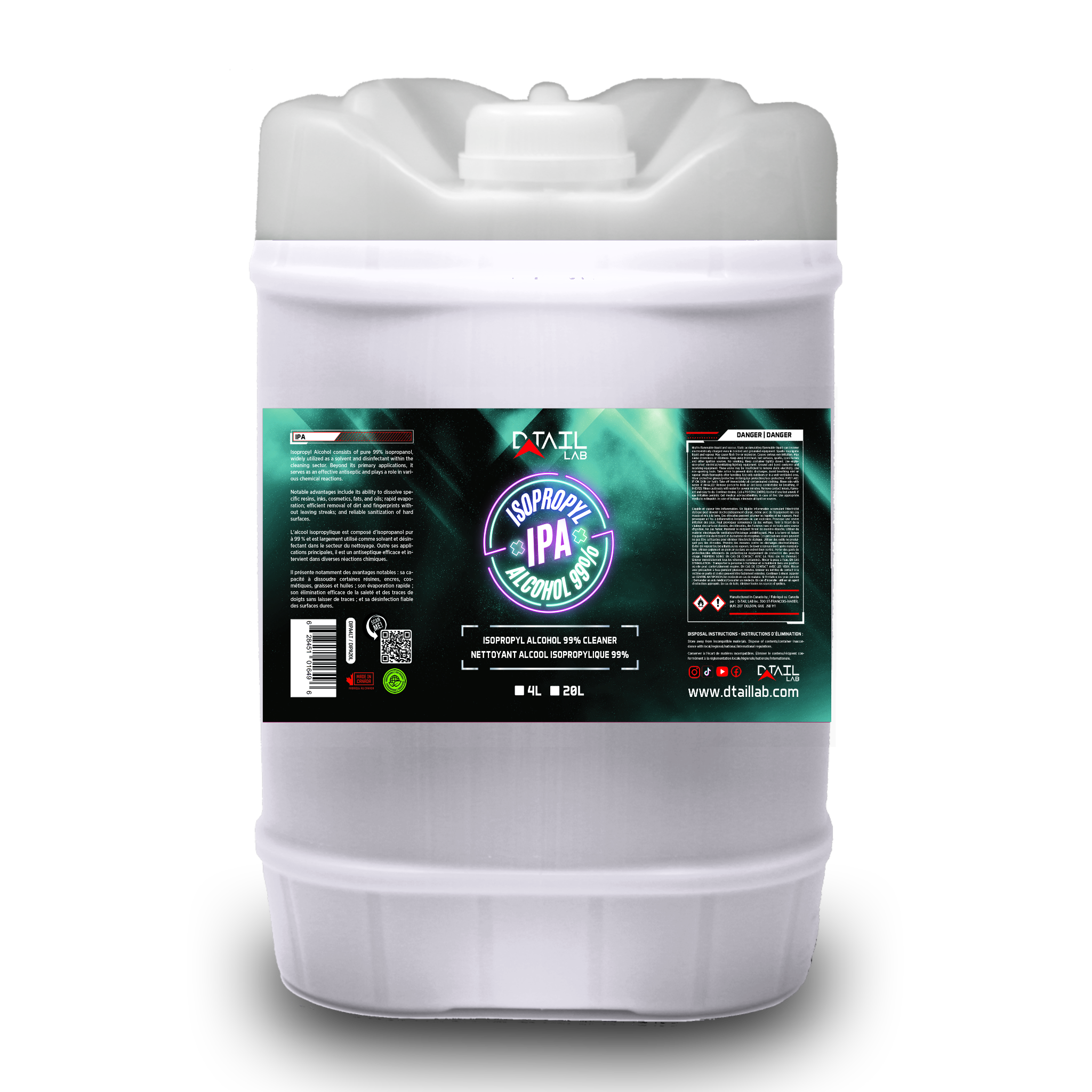 IPA Isopropyl Alcohol ( Isopropanol 99% ) - SOLVENT & DEGREASERS - D-Tail Lab