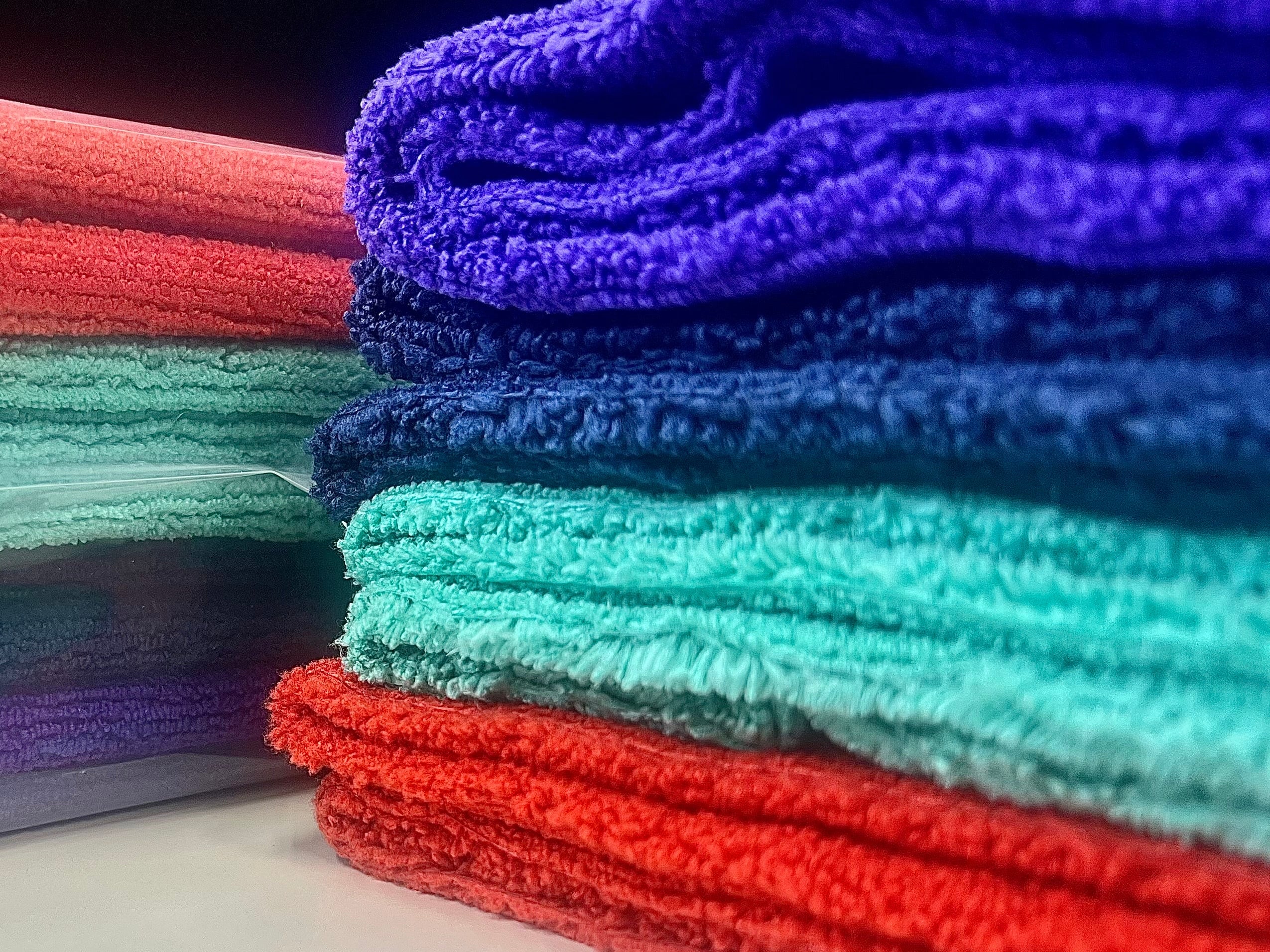 Edgeless 420 GSM Microfiber Towels  (4-colors-12-pcs)