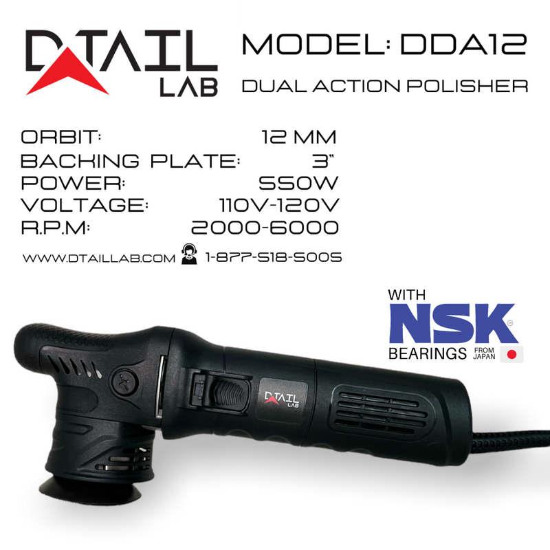 D-TAIL 12mm Dual Action Polisher Tool