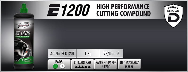 Scholl Concepts E1200 Pâte à polir de coupe haute performance pour coupe extrême
